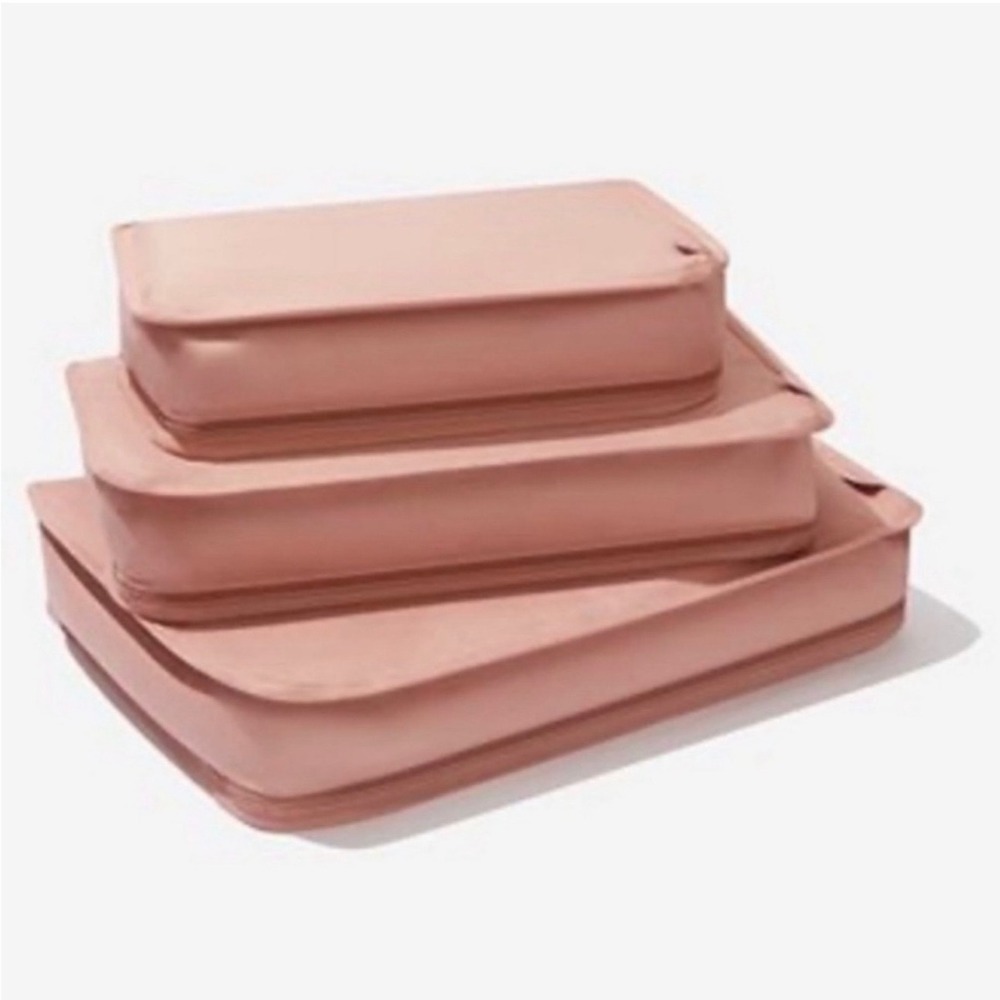 Hanky‎ Panky 3 Piece Packing Cube Set Mauve Pink Travel Organizer New